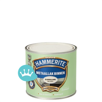 Hammerite Metaallak Binnen Zijdeglans Ral 9010 500 mililiter packshot