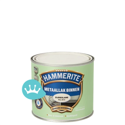 Hammerite Metaallak Binnen Zijdeglans Ral 9010 500 mililiter packshot