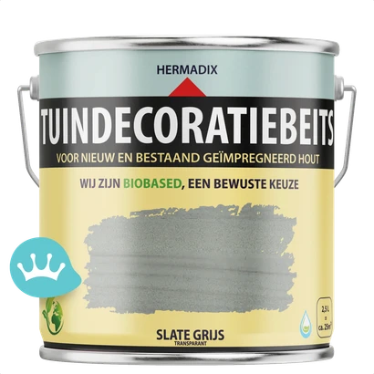 Hermadix Tuindecoratiebeits Slate Grijs 2,5 liter packshot