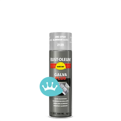 Rust Oleum Hard Hat Galva Plus Spuitbus Fonkelend Aluminium 500 mililiter packshot