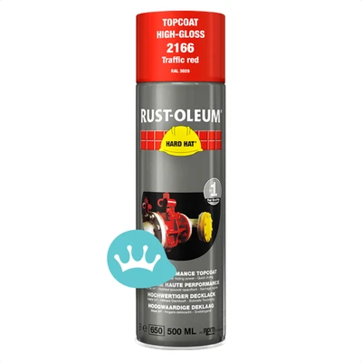Rust Oleum Hard Hat Deklaag Verkeersrood 2166 Ral 3020 500 Ml packshot