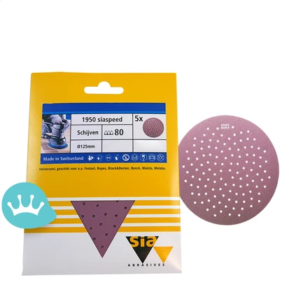Sia Siaspeed Schuurpapier Schijf (1950) 125 Mm P080 5 Vellen packshot