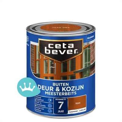 CetaBever Transparante Meesterbeits Deur En Kozijn Zijdeglans 085 Teak 750 mililiter packshot