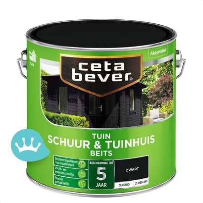 CetaBever Dekkend Schuur En Tuinhuis Beits Zwart 2,5 liter packshot