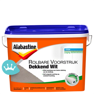 Alabastine Rolbare Voorstrijk Sneldrogend Wit 5 liter packshot