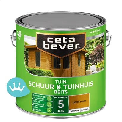CetaBever Transparant Schuur En Tuinhuis Beits 006 Licht Eiken 2,5 liter packshot