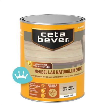 CetaBever Meubellak Natuurlijk Effect White Wash 750 mililiter packshot