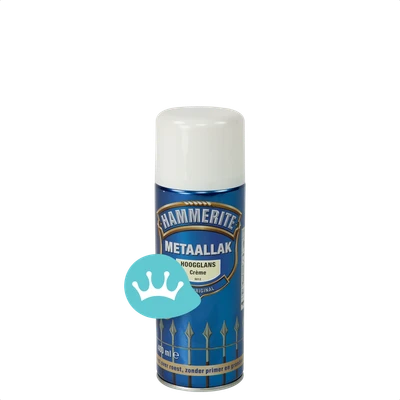 Hammerite Metaallak Hoogglans Spuitbus Creme S012 400 mililiter packshot