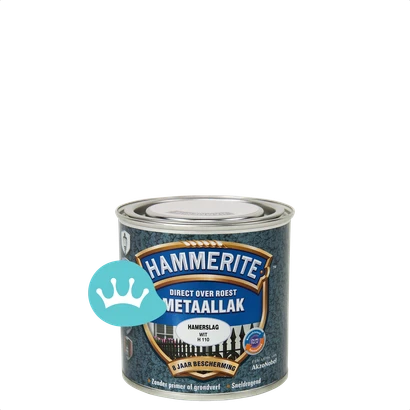 Hammerite Metaallak Hamerslag Wit H110 250 mililiter packshot
