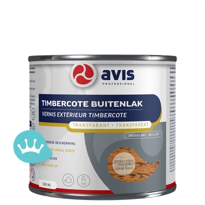 Avis Timbercote Buitenlak Transparant Donker Eiken Hoogglans 500 mililiter Nieuw packshot