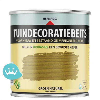 Hermadix Tuindecoratiebeits Groen Naturel 750 mililiter packshot