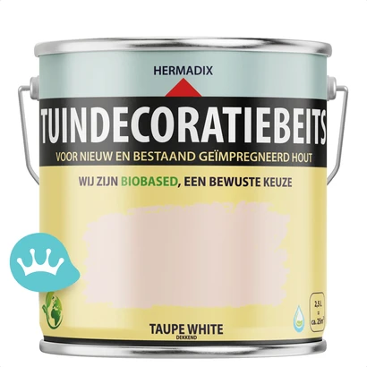 Hermadix Tuindecoratiebeits Taupe White 2,5 liter packshot