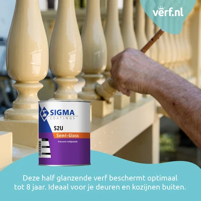 Deze half glanzende verf beschermt optimaal tot 8 jaar. Ideaal voor je deuren en kozijnen buiten.