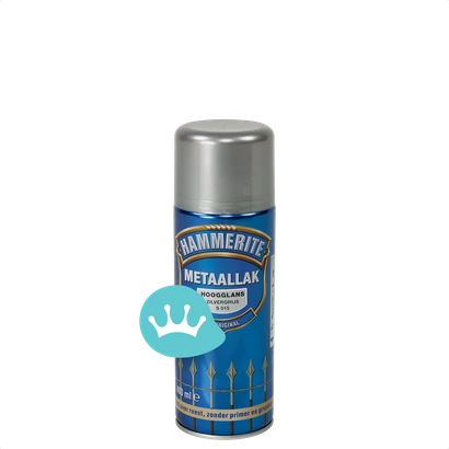 Hammerite Metaallak Hoogglans Spuitbus Zilvergrijs S015 400 mililiter packshot