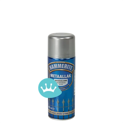 Hammerite Metaallak Hoogglans Spuitbus Zilvergrijs S015 400 mililiter packshot
