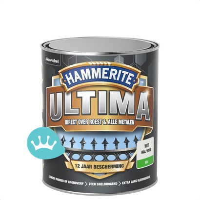 Hammerite Ultima Mat Ral 9016 750 mililiter packshot