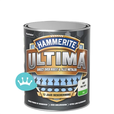 Hammerite Ultima Mat Ral 9016 750 mililiter packshot