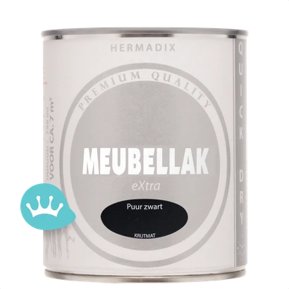 Hermadix Meubellak Extra Puur Zwart 750 mililiter packshot