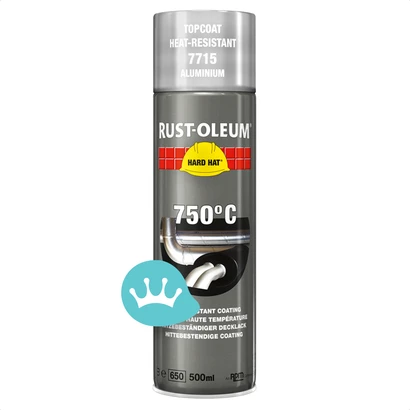 Rust Oleum Hard Hat Hittebestendige Coating Aluminium 7715 500 mililiter packshot