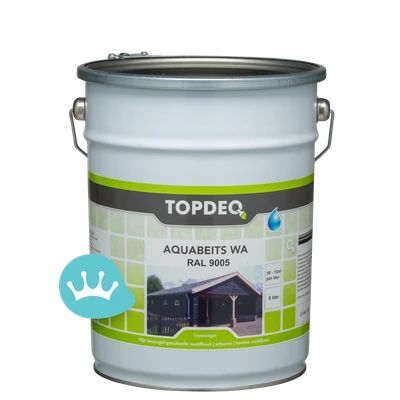 Topdeq Zwarte Matte Beits Zwart 5 L packshot