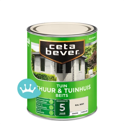 CetaBever Dekkend Schuur En Tuinhuis Beits Ral 9001 0,75 liter packshot