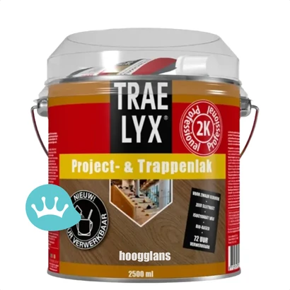 Trae Lyx Project & Trappenlak Hoogglans 2,5 liter packshot