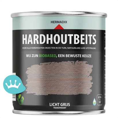 Hermadix Hardhoutbeits Licht Grijs 750 mililiter packshot