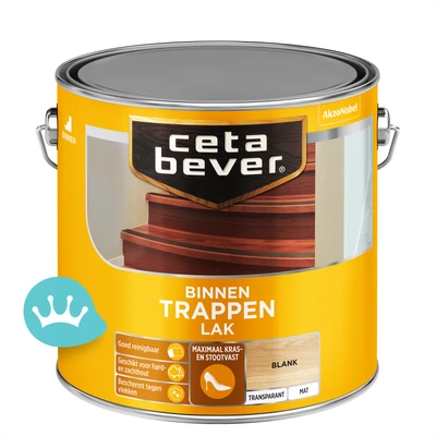 CetaBever Transparant Trappenlak Mat Blank 2,5 liter packshot