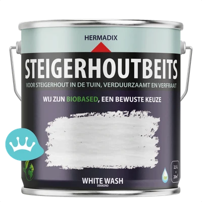 Hermadix Steigerhoutbeits White Wash 2,5 liter packshot