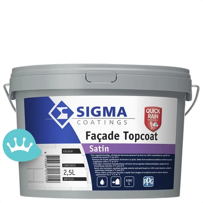 Sigma Facade Topcoat Satin Mengkleur 2,5 liter packshot