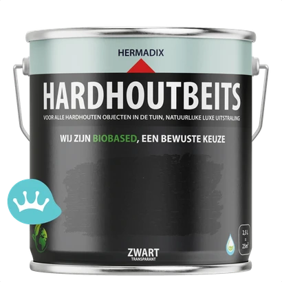Hermadix Hardhoutbeits Zwart 2,5 liter packshot