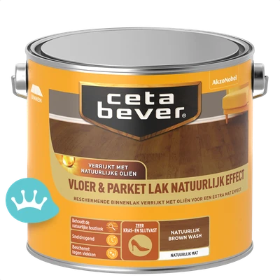 CetaBever Vloer Parketlak Natuurlijk Effect Brown Wash 2,5 liter packshot