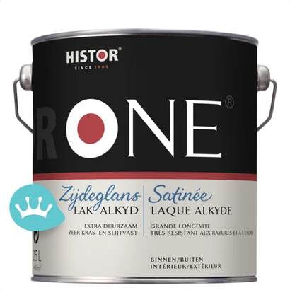 One by Histor Lak Zijdeglans Alkyd Mengkleur 2,5 liter packshot