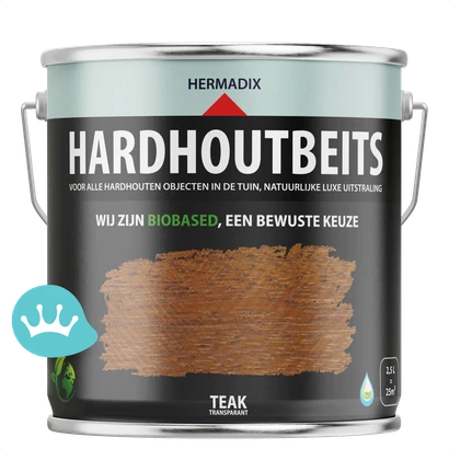 Hermadix Hardhoutbeits Teak 2,5 liter packshot