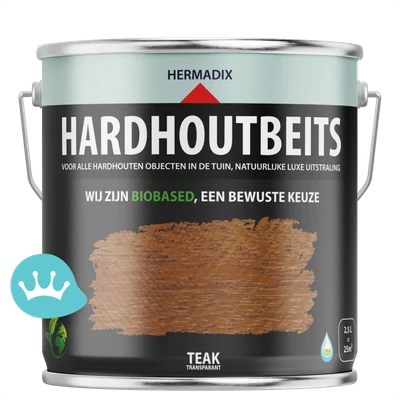 Hermadix Hardhoutbeits Teak 2,5 liter packshot