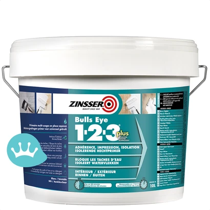 Zinsser Bulls Eye 1 2 3 Plus Wit 10 liter packshot