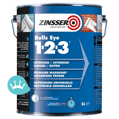 Zinsser Bulls Eye 1 2 3 Wit 5 liter packshot